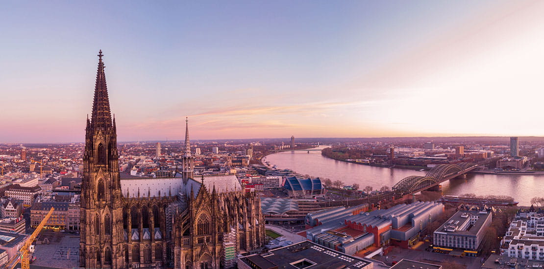 Cologne cathedral dominates the skyline